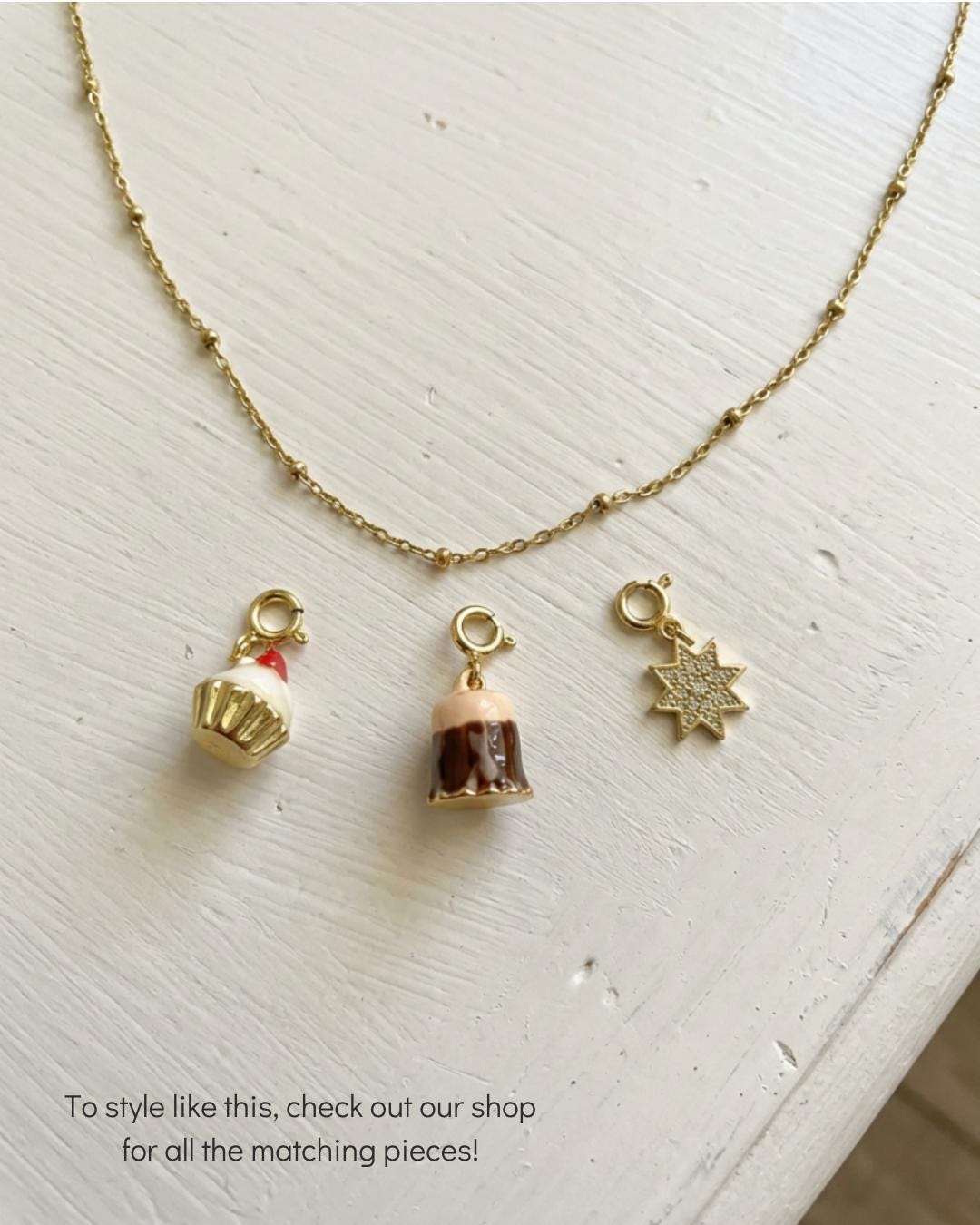 Handcrafted Enamel Ice-cream Necklace, 18k Gold Plated Necklace, Personalised Gift for Food Lovers, Soft Girl Outfit, Ice cream Jewelry