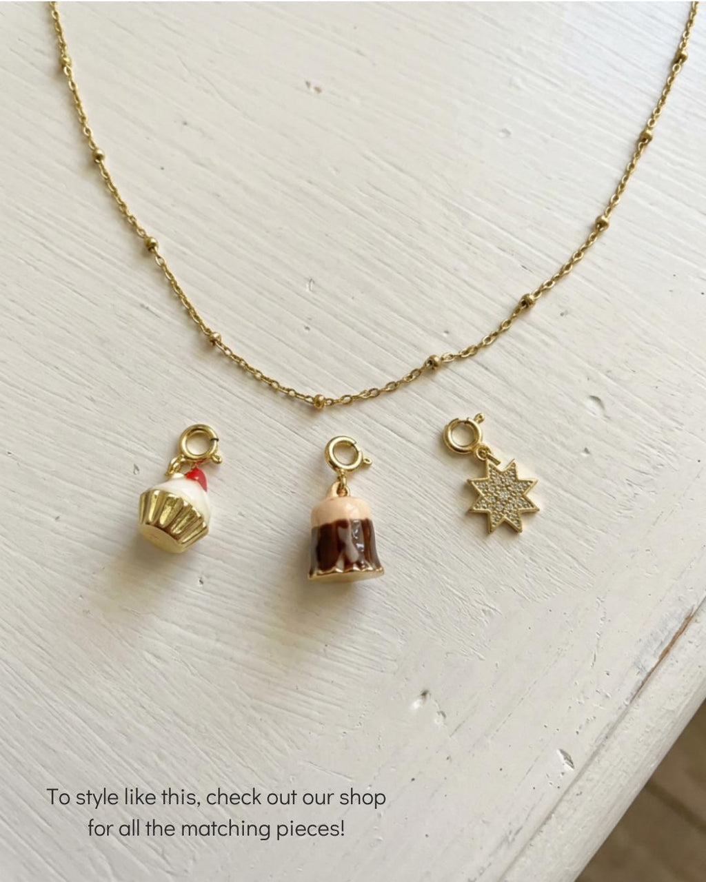 Handcrafted Fork Charm For Food Lovers, 18k Gold Plated Necklace