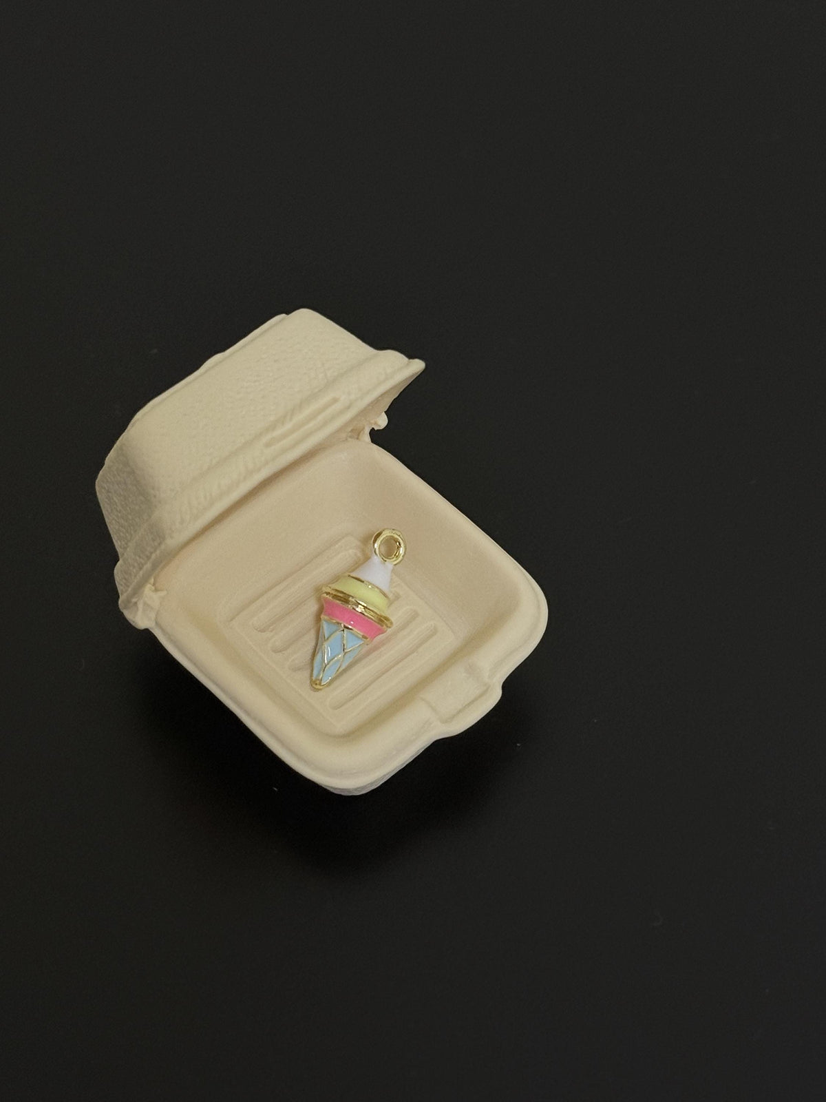 Handcrafted Enamel Ice-cream Necklace, 18k Gold Plated Necklace, Personalised Gift for Food Lovers, Soft Girl Outfit, Ice cream Jewelry
