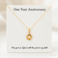 One Year Dating Gift for Girlfriend, Anniversary Gift, Freshwater Pearl Shell Necklace, Romantic Keepsake Jewelry, One and Only Pearl Gift
