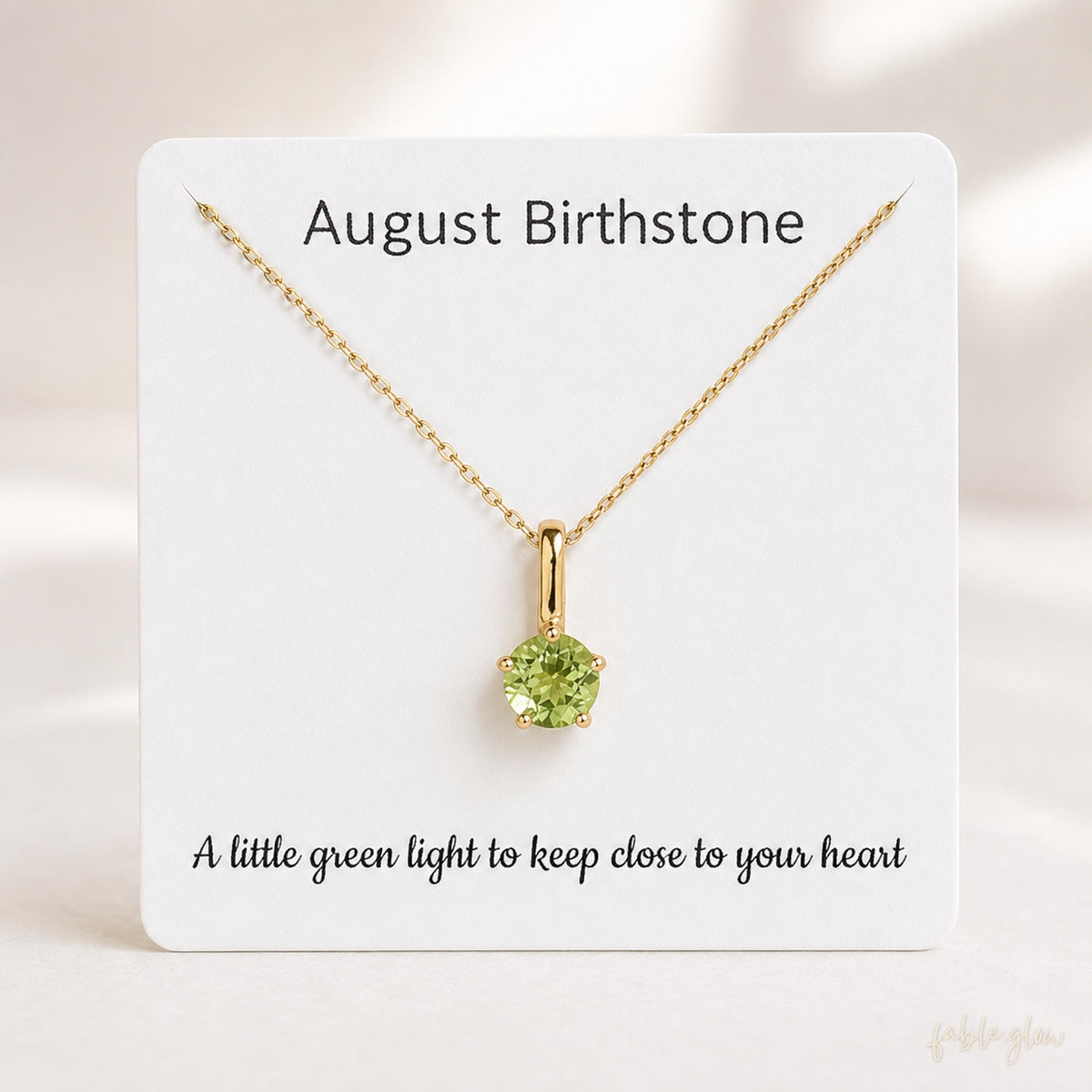 Natural Peridot Necklace, August Birthstone, 14K Gold Filled Real Gold Necklace, Green Gemstone Pendant, Birthday Gift for Her