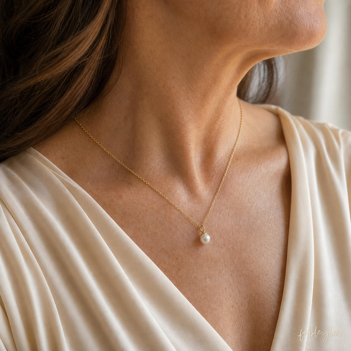 Mother in Law Pearl Necklace, Mother of the Groom Gift from Bride, Wedding Day Thank You Mom Gift, 14K Gold Filled, Freshwater Pearl Pendant
