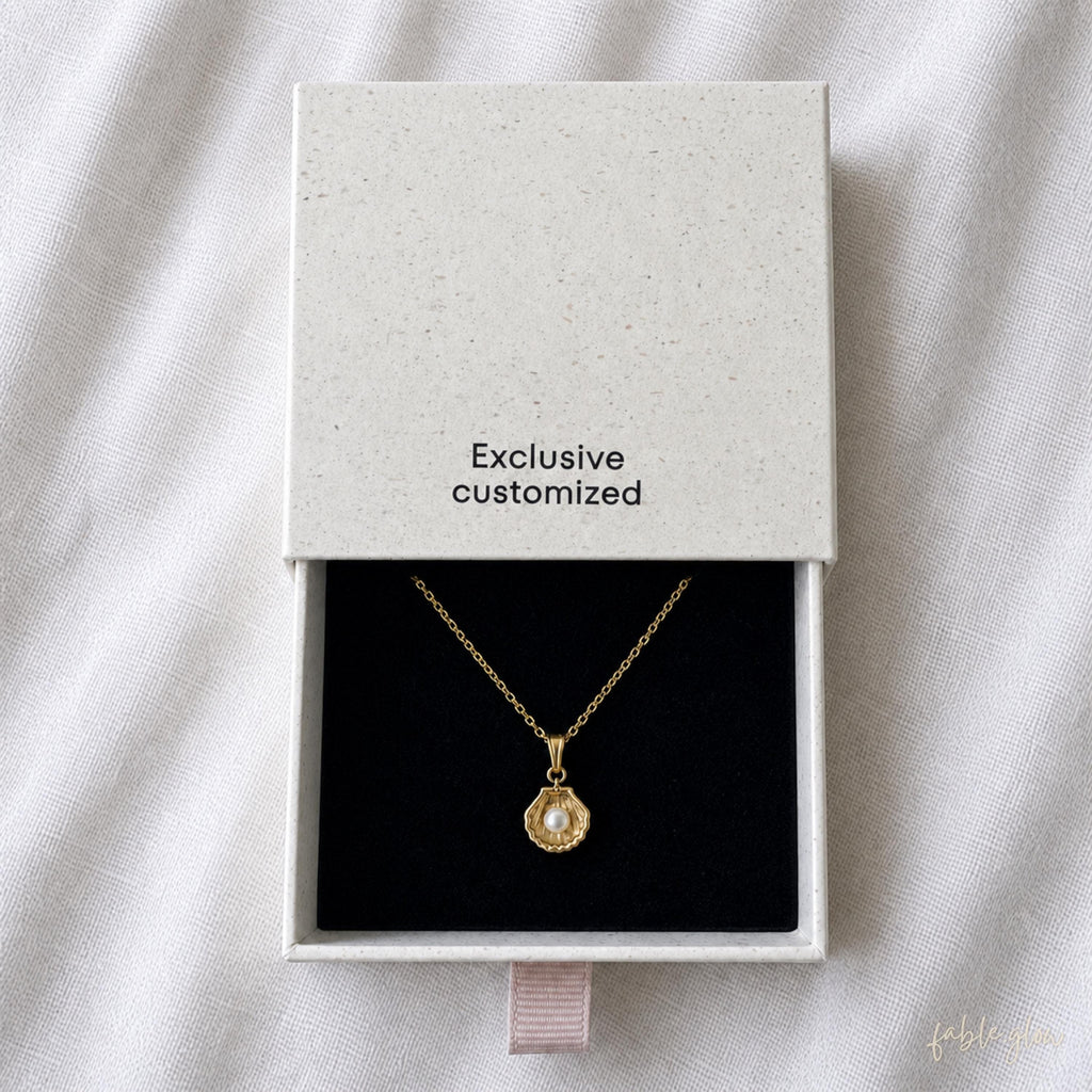Freshwater Pearl Shell Necklace, 18k Gold Plated Sterling Silver, Coastal Beach Outfit, Summer Vacation Jewelry, Ocean Layering Necklace