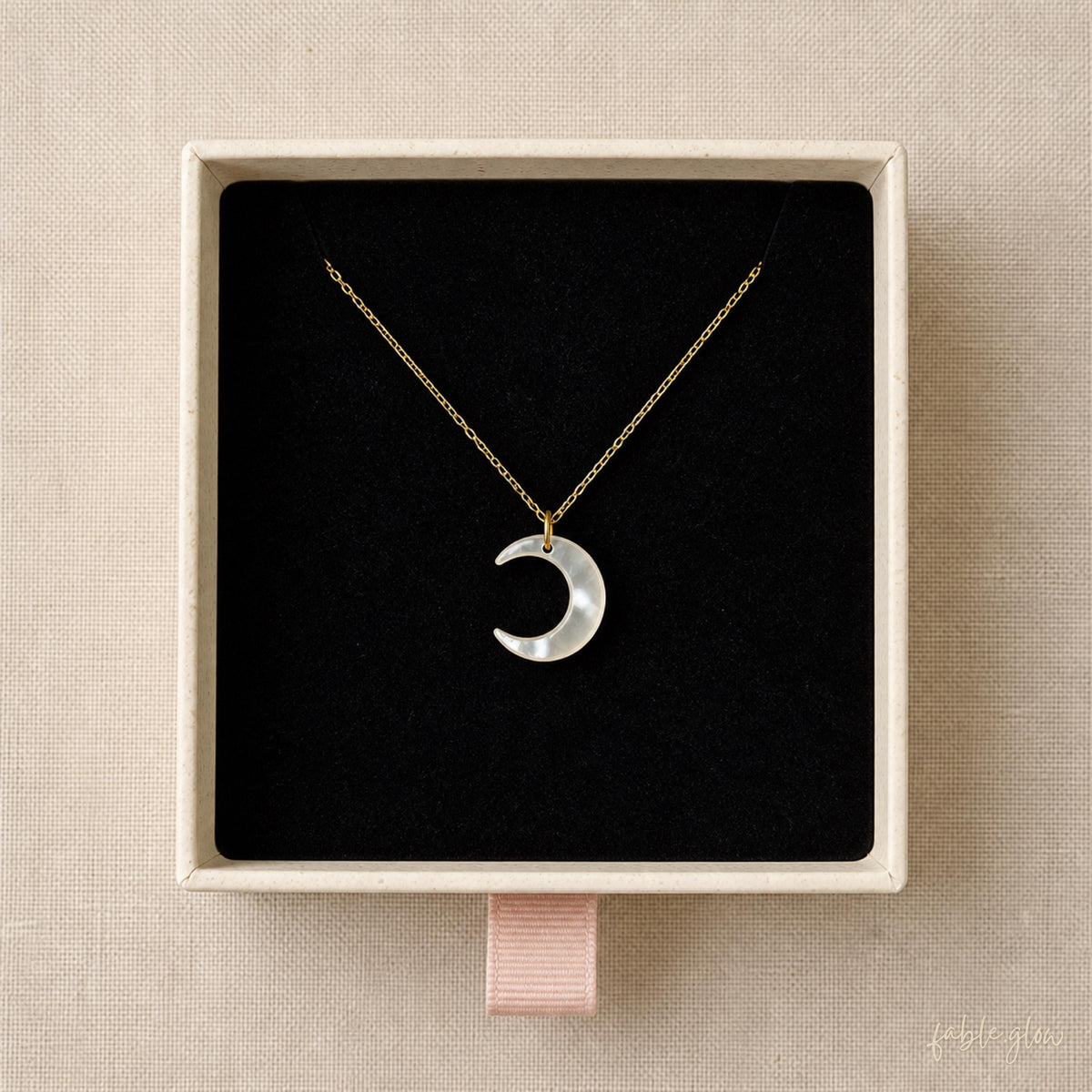 Mother of Pearl Moon Necklace, Back to School Gift, Dainty 14K Gold Filled Crescent Necklace, Teacher Appreciation, New Beginning Jewelry