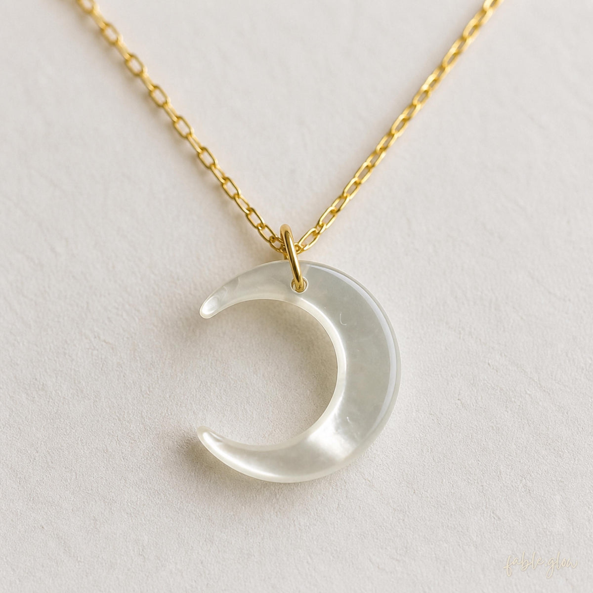 Mother of Pearl Moon Necklace, Back to School Gift, Dainty 14K Gold Filled Crescent Necklace, Teacher Appreciation, New Beginning Jewelry